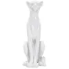 Image de Statue Déco en Résine Léopard Assis 74cm Blanc