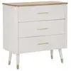 Image de Commode en bois 3 tiroirs matera 78 x 37 x 80 cm