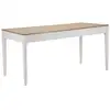 Image de Table À Manger En Bois "matera" 180cm Blanc & Naturel