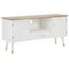 Image de Meuble TV en Bois Matera 117cm Blanc & Naturel
