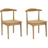 Image de Lot De 2 Chaises En Bois "japan" 70cm Naturel