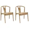 Image de Lot De 2 Chaises En Bois "japon" 76cm Naturel