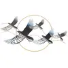 Image de Panneau décoratif oiseaux 3d en métal multicolore 91x7x50 cm