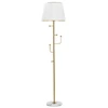 Image de Lampadaire Design En Métal "hanger" 173cm Blanc & Or