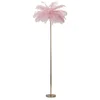 Image de Lampadaire Imitation Plume "palm" 160cm Or & Rose