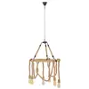 Image de Lustre en métal et corde, ø 64x90 cm