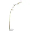 Image de Lampadaire Arc 6 Sphères Luci 220cm Blanc & Or