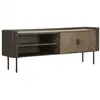 Image de Meuble Tv 2 Portes En Bois "toronto" 150cm Naturel