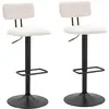 Image de Lot De 2 Chaises De Bar Réglable "destiny" 85-105cm Noir & Blanc