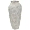Image de Vase déco en résine stiky 50cm or & blanc