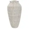 Image de Vase déco en résine stiky 44cm or & blanc