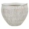 Image de Cache-pot Déco En Résine "stiky" 30cm Or & Blanc