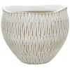 Image de Cache-pot Déco En Résine "stiky" 26cm Or & Blanc
