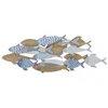 Image de Tableau Décoration Murale en métal avec poisson bleu 91x3x335 cm
