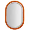 Image de Miroir mural en velours anthony 90cm gris & orange