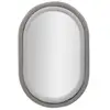 Image de Miroir Mural En Velours "anthony" 90cm Gris & Taupe