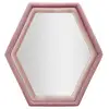 Image de Miroir Mural En Velours "tony" 80cm Rose