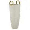 Image de Vase design en céramique shopping 45cm blanc