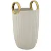 Image de Vase Design En Céramique "shopping" 25cm Blanc