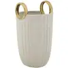Image de Vase design en céramique shopping 25cm blanc