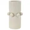 Image de Vase cylindrique en céramique bubbles 28cm crème
