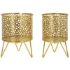 Image de Lot De 2 Cache-pots Design "piny" 20cm Or