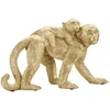 Image de Statuette Déco Mère & Enfant "singe" 29cm Or