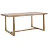 Image de Table à manger en bois et métal 90x180 cm style industriel ankara