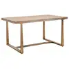 Image de Table à manger rectangulaire en métal et bois 90x150 cm moderne ankara