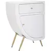 Image de Table De Chevet Design "venus" 79cm Blanc & Or