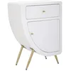 Image de Table de Chevet Design Venus 79cm Blanc & Or