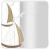 Image de Miroir mural design adriatic 60cm blanc & naturel
