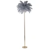 Image de Lampadaire Imitation Plume "palm" 160cm Or & Gris