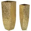 Image de Lot De 2 Vases En Métal "squer" 90cm Or