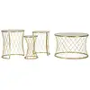 Image de Lot De 4 Tables D'appoint Design "noah" 70cm Or