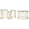 Image de Set table basse et 3 tables dappoints en métal Noah doré