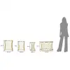 Image de Set table basse et 3 tables d'appoints en métal noah doré