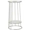 Image de Petite table en métal argenté ø 40x76 cm
