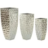Image de Lot De 3 Vases En Métal "argy" 90cm Argent