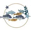 Image de Décoration Murale Ronde En Métal "marine" 77cm Multicolore