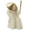 Image de Statuette Déco Samouraï "toku" 24cm Blanc & Or