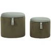Image de Lot De 2 Poufs Coffres "bolzano" 38cm Vert