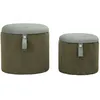 Image de Pouf avec rangement intégré Bolzano (Set de 2) vert