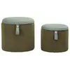 Image de Lot de 2 poufs de rangement verts cm ø 38x38-32x28 142868000V