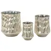 Image de Set de 3 vases en métal argenté 0421290000