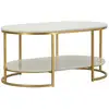 Image de Table basse en métal doré et marbre cm 90x60x45 1428850000