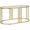 Image de Table basse en métal doré et verre cm 90x50x45 1428870000