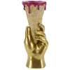 Image de Vase Déco En Résine "cône" 31cm Or