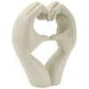 Image de Déco Mains Coeur "stons" 20cm Crème