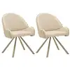 Image de Lot de 2 chaises design stoccolma 85cm crème 14290600AC